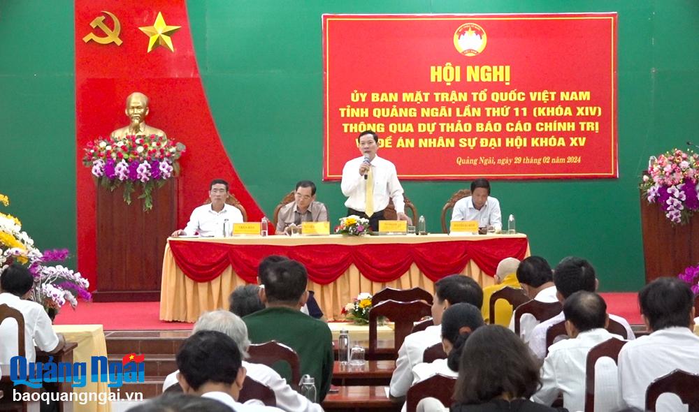 Hội nghị Ủy ban MTTQ Việt Nam tỉnh lần thứ 11, khóa XIV