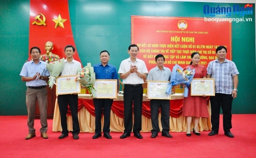 Ủy ban MTTQ Việt Nam tỉnh sơ kết 3 năm thực hiện Kết luận 01 của Bộ Chính trị