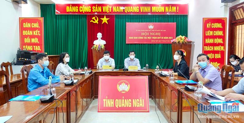Ủy ban MTTQ Việt Nam tỉnh dự hội nghị giao ban công tác mặt trận toàn quốc quý III năm 2021