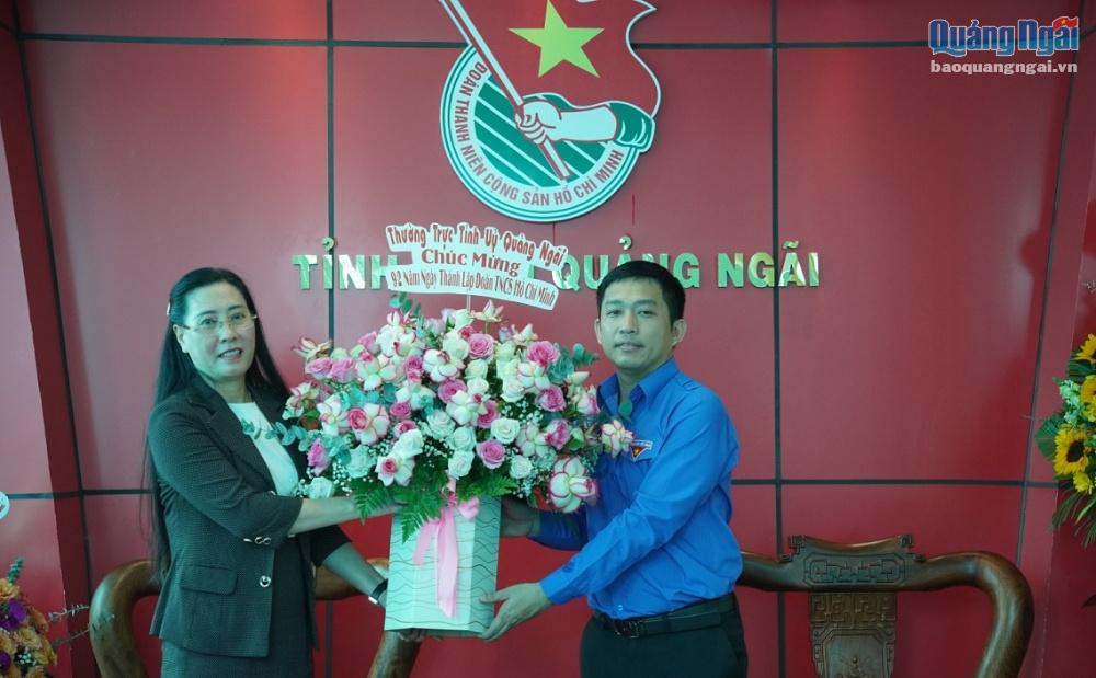 Bí thư Tỉnh ủy Bùi Thị Quỳnh Vân gặp mặt, chúc mừng Tỉnh đoàn nhân Ngày thành lập Đoàn TNCS Hồ Chí Minh