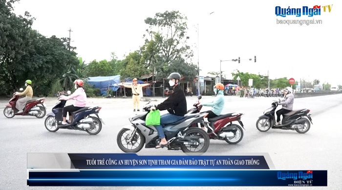 Video: Tuổi trẻ Công an huyện Sơn Tịnh tham gia đảm bảo trật tự an toàn giao thông